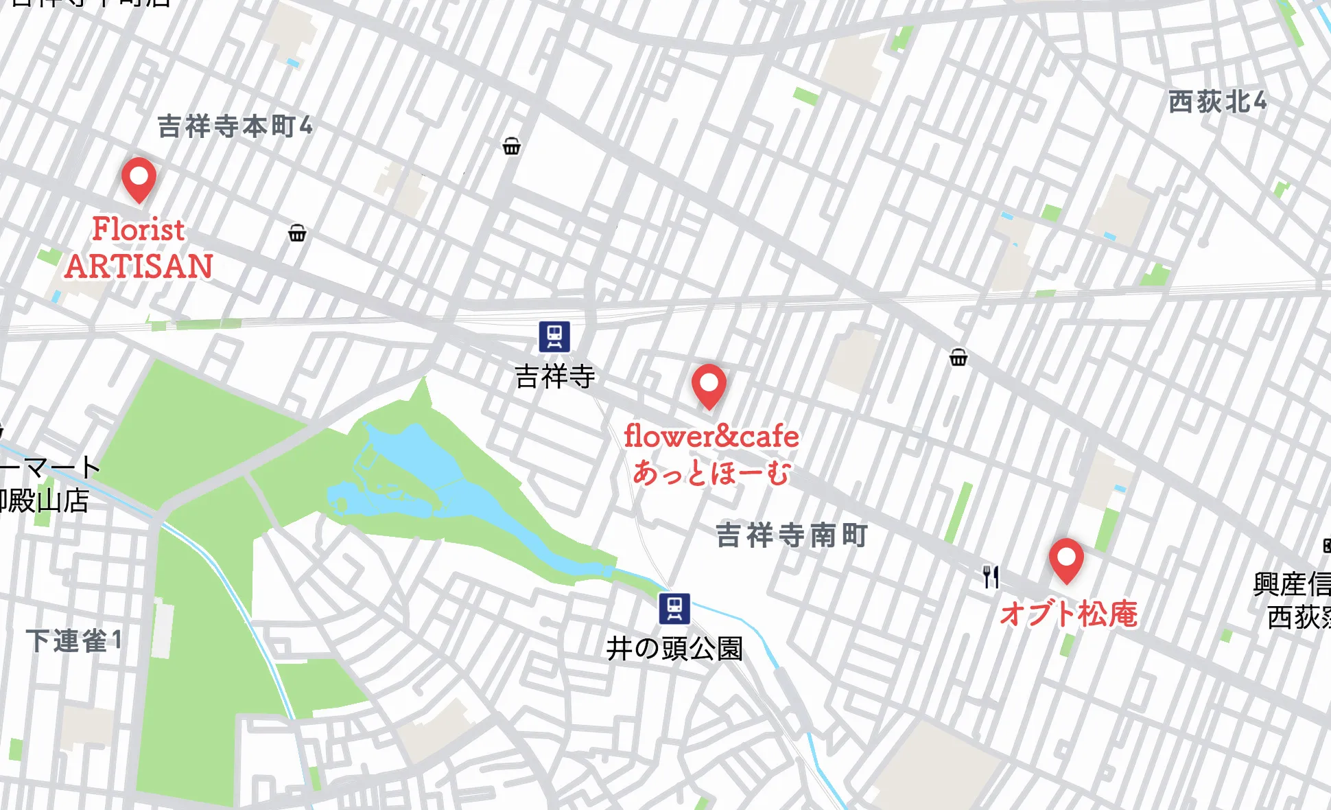 吉祥寺エリア 地図